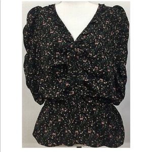 Chelsea & Violet black floral blouse